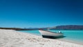 White boat at Playa Isla Coronado, Mexico