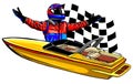 Motor boat race Vector illustration design art Royalty Free Stock Photo