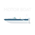 Motor boat vector icon