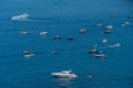 Motor boats at the Positano beach, Italy Royalty Free Stock Photo