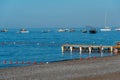 Motor boats at the Positano beach, Italy Royalty Free Stock Photo