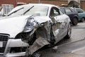 Motor car crash scene UK