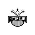 Motor club logo design vector illustration template Royalty Free Stock Photo