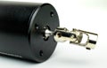 Motor coupling to reduce vibration and smooth start and running of mechanism.