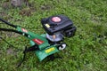 Motor-cultivator for ploughed garden.Gasoline Cultivator Tatra Garden