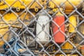 Motor details behing a frost fence Royalty Free Stock Photo