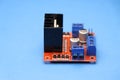 Motor driver or stepper motor controller board used in interface between motor and control circuits used to make electronic