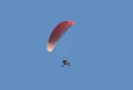 Motor hang glider with parachute-wing fly with a p Royalty Free Stock Photo