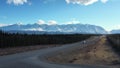 Motor home driving the Alaska Highway