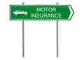 Motor insurance sign Royalty Free Stock Photo