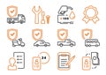 Motor leasing business icon set