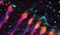 Motor Neuron under the microscope in Lab Royalty Free Stock Photo