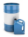 Motor oil barrel and canister