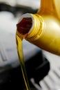 Motor oil replacement Royalty Free Stock Photo