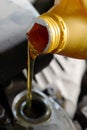 Motor oil replacement Royalty Free Stock Photo
