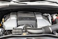 Motor powerful V8 car closeup Royalty Free Stock Photo