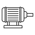 Motor pump irrigation icon, outline style