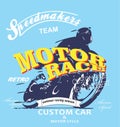 MOTOR RACE SPEED MAKERS BIKE PRINT