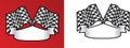 Motor racing checkered, chequered flag background Royalty Free Stock Photo