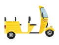 Motor rickshaw tuk-tuk indian taxi transport vector illustration