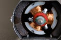 Motor Rotor inside which was disassembled from toy macro view Royalty Free Stock Photo