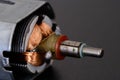 Motor Rotor inside which was disassembled from toy macro view Royalty Free Stock Photo