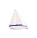 Motor sail boat illustration. Speedboat yacht