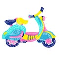Motor scooter doodle Royalty Free Stock Photo