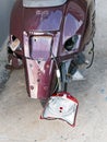 Motor Scooter With Rear Accident Damage Royalty Free Stock Photo