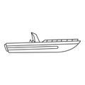 Motor speed boat icon, outline style