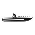 Motor speed boat icon, simple style