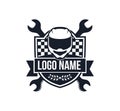 motor sport racing badge emblem vector logo design