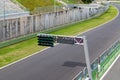 Motor sport start and signal light in circuit track high angle view no people