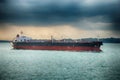 A Motor Tanker Sailing on the High Sea