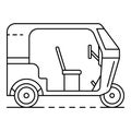 Motor tricycle icon, outline style