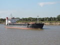 Motor Vessel Container Carrier `VICKY B` in navigation along the Water Way Hidrovia Paraguay Parana rivers