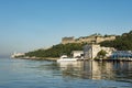 Motor yacht below Fortress of San Carlos de la CabaÃÂ±a Havana