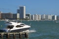 Black and White Motor Yacht Royalty Free Stock Photo