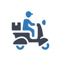 Motorbike delivery icon