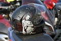 Motorbike helmet at Moscow Moto Festival - 2020.