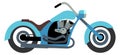 Motorbike icon. Cartoon motorcycle. Transport side view