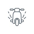 motorbike icon vector from racing concept. Thin line illustration of motorbike editable stroke. motorbike linear sign for use on Royalty Free Stock Photo