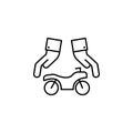 motorbike, insurance, protection icon. Element of insurance icon. Thin line icon for website design and development, app