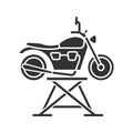 Motorbike jack glyph icon