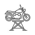 Motorbike jack linear icon