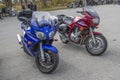 Motorbike meeting at fredriksten fortress, 2 pcs yamaha Royalty Free Stock Photo