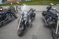 Motorbike meeting at fredriksten fortress, yamaha roadliner Royalty Free Stock Photo