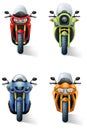 motorbike modern fast sports motorcycle vector illustration