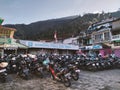 Motorbike parking at Beskem Prau, Central Java