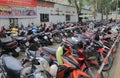 Motorbike parking Ho Chi Minh City Saigon Vietnam